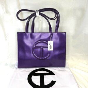 Telfar, Açai (Metallic Purple) Medium Shopping Bag, NWT (SOLD OUT COLOR)